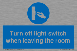 Turn off light switch when leaving the room